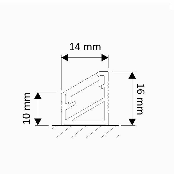 Aluminiumprofil trekant ritning