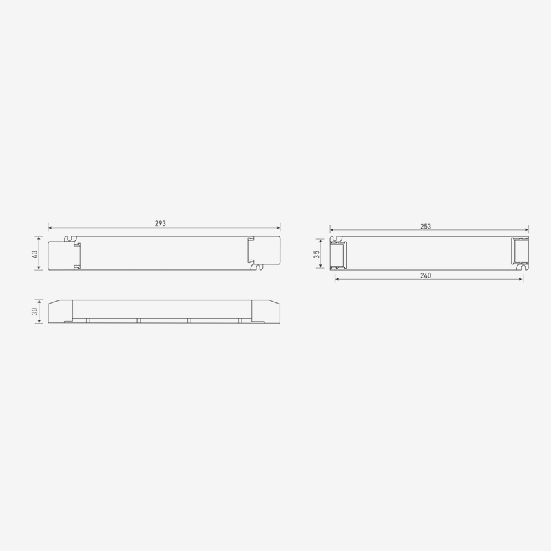 24V 75W dimbar led ritning