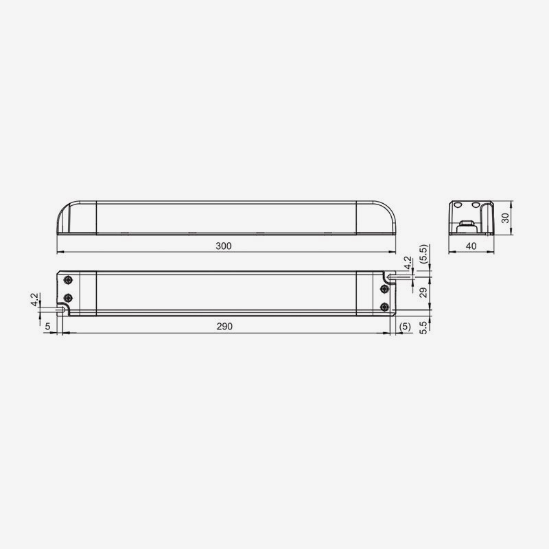 24v 120W plint led transformator ritning