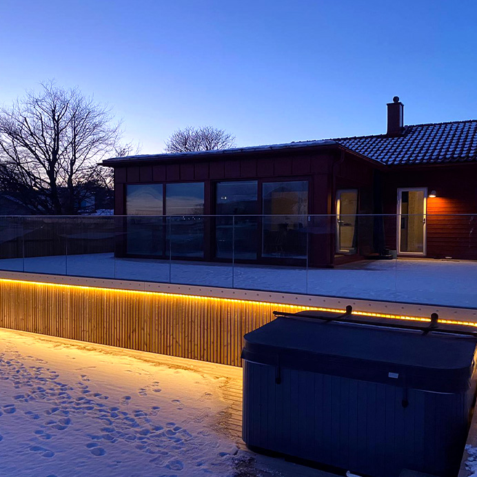 Lång LED-list utomhus